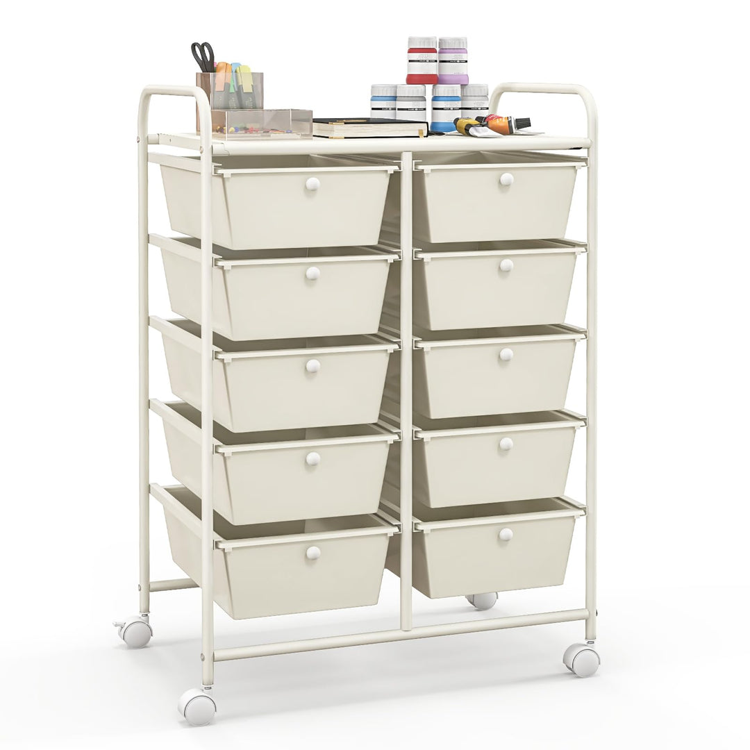 10 Drawers Rolling Cart, Classroom Organizers - Giantex