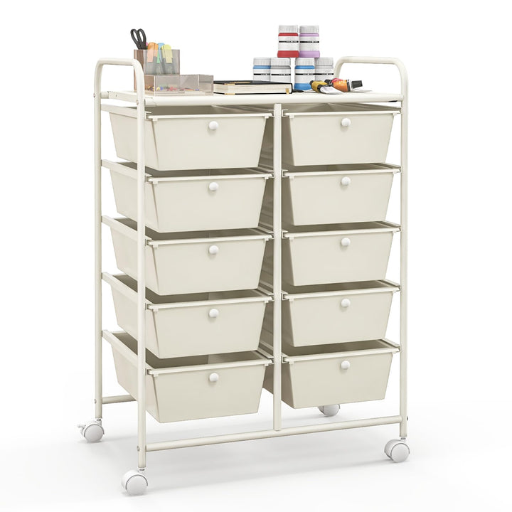 10 Drawers Rolling Cart, Classroom Organizers - Giantex