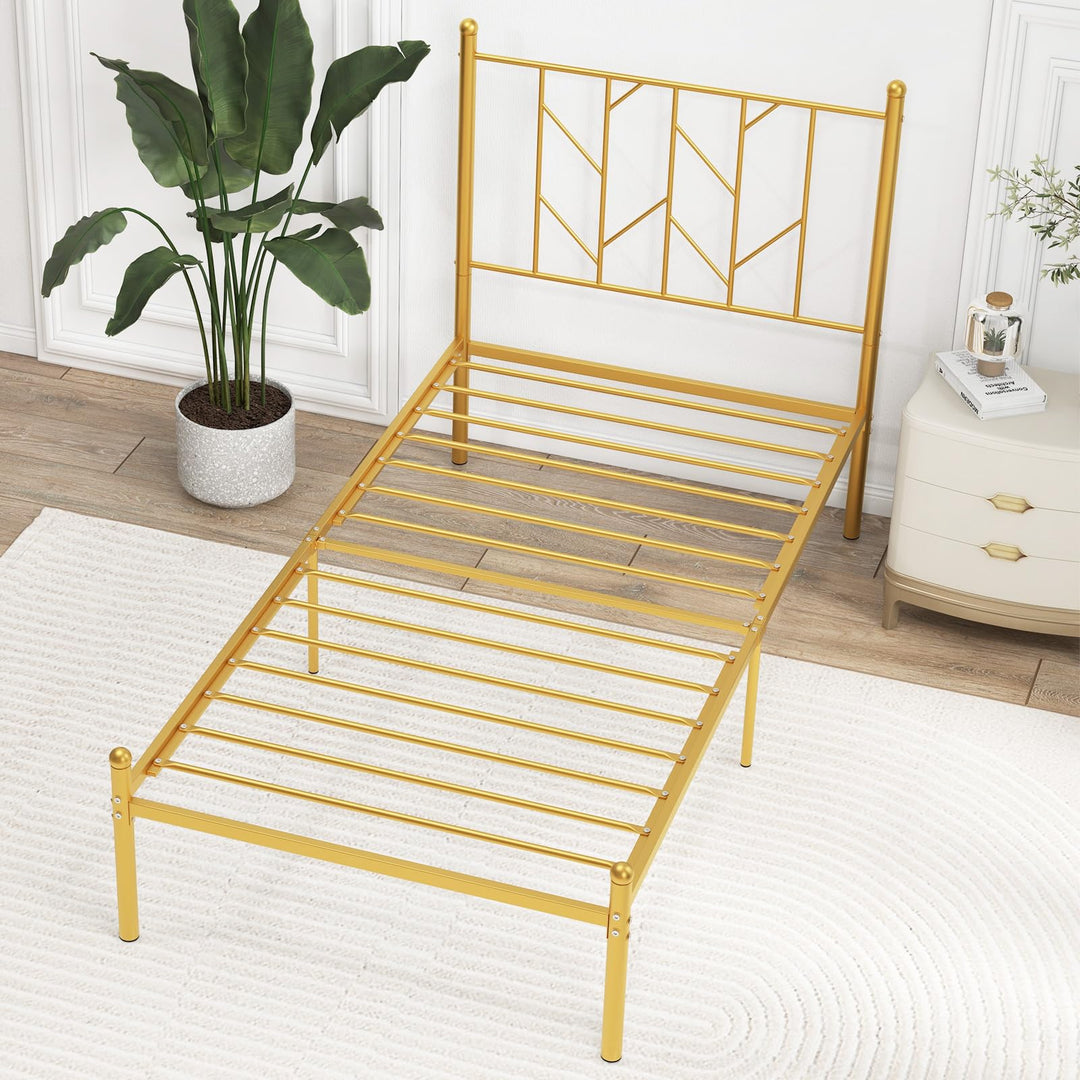 Giantex Queen/Full/Twin Size Metal Bed Frame with Victorian Style Headboard