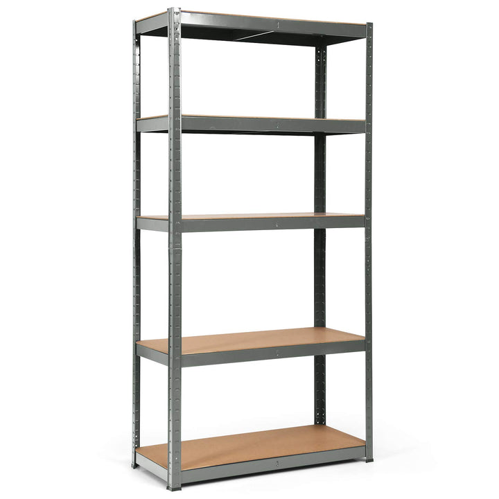 Giantex Shelving Rack Storage Shelf Steel Garage Utility Rack 5-Shelf Adjustable Shelves