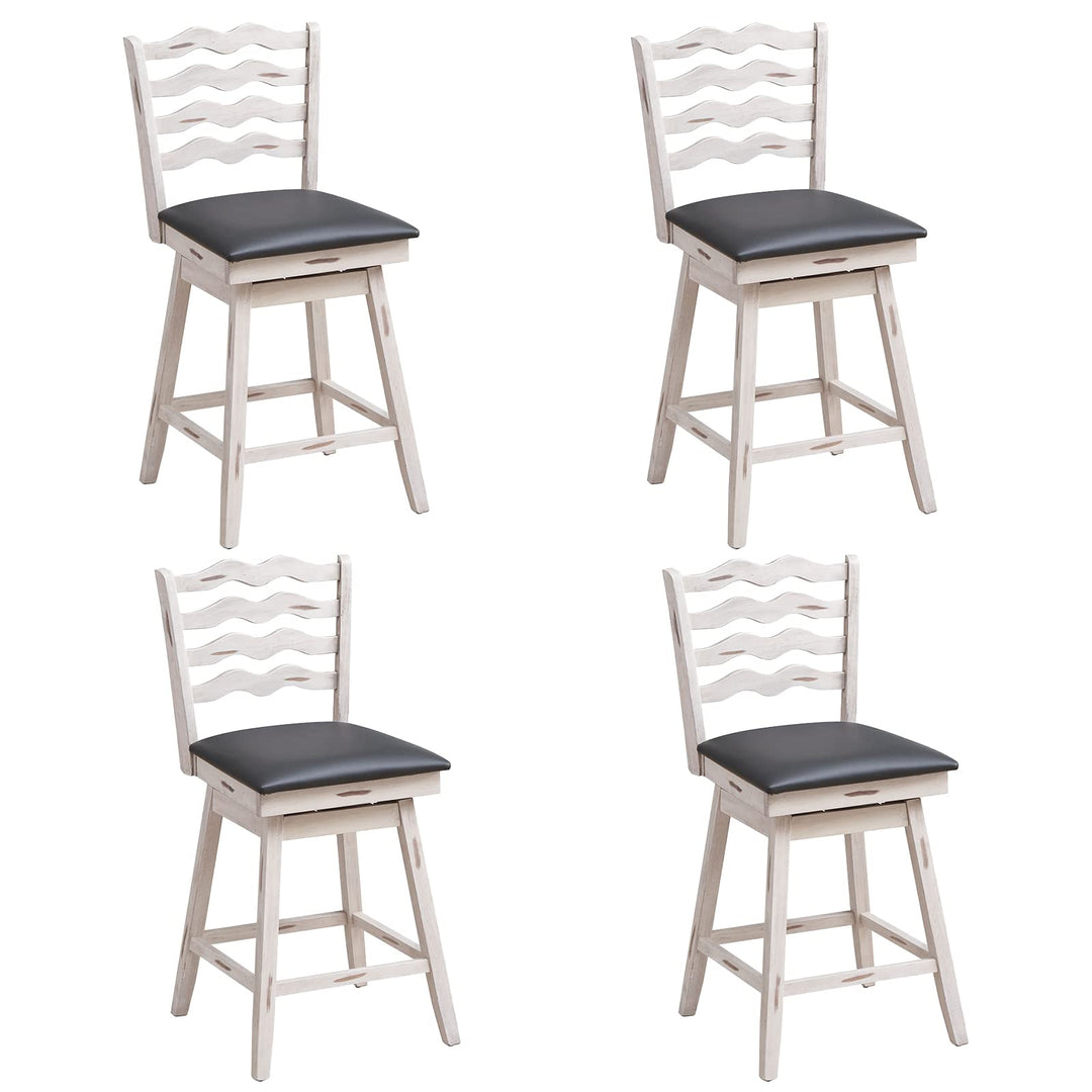 Giantex Wooden Upholstered Barstools for Kitchen Island