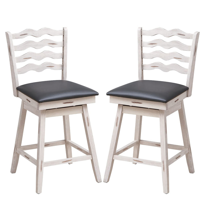 Giantex Wooden Upholstered Barstools for Kitchen Island