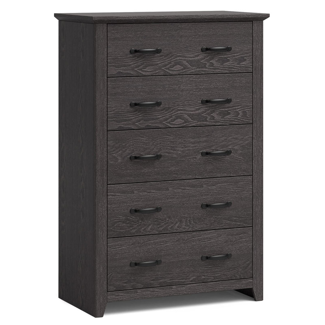 Giantex 5 Drawer Dresser Chest of Drawers - Vertical Dresser with 5 Pull-Out Drawers for Bedroom, Living Room, Entryway
