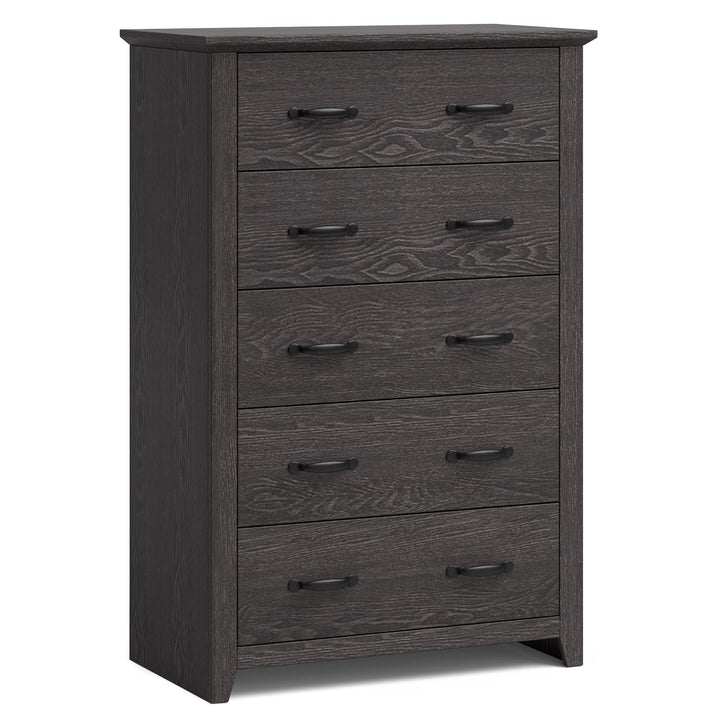Giantex 5 Drawer Dresser Chest of Drawers - Vertical Dresser with 5 Pull-Out Drawers for Bedroom, Living Room, Entryway