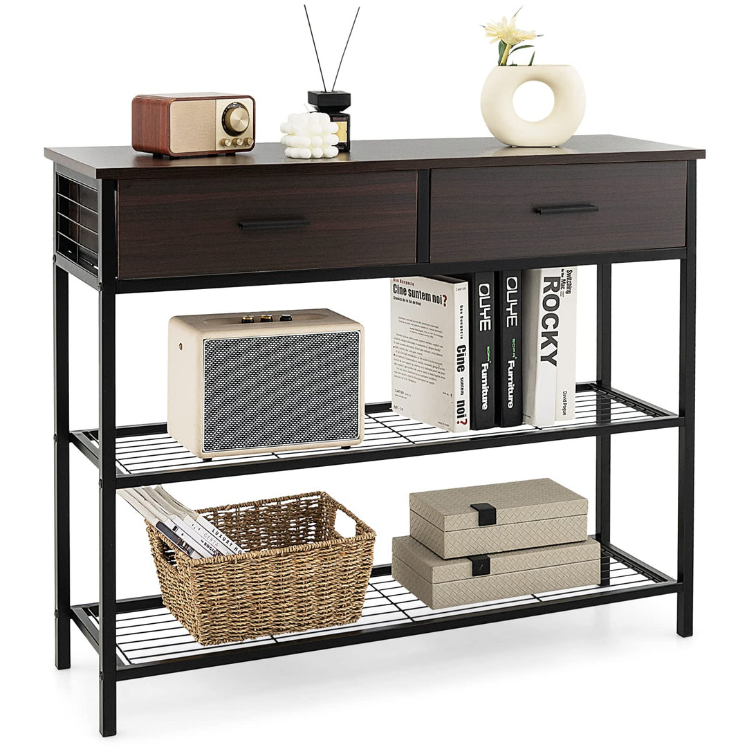 Giantex 39.5” Console Table with Storage Drawer - Entryway Table with 2 Drawers