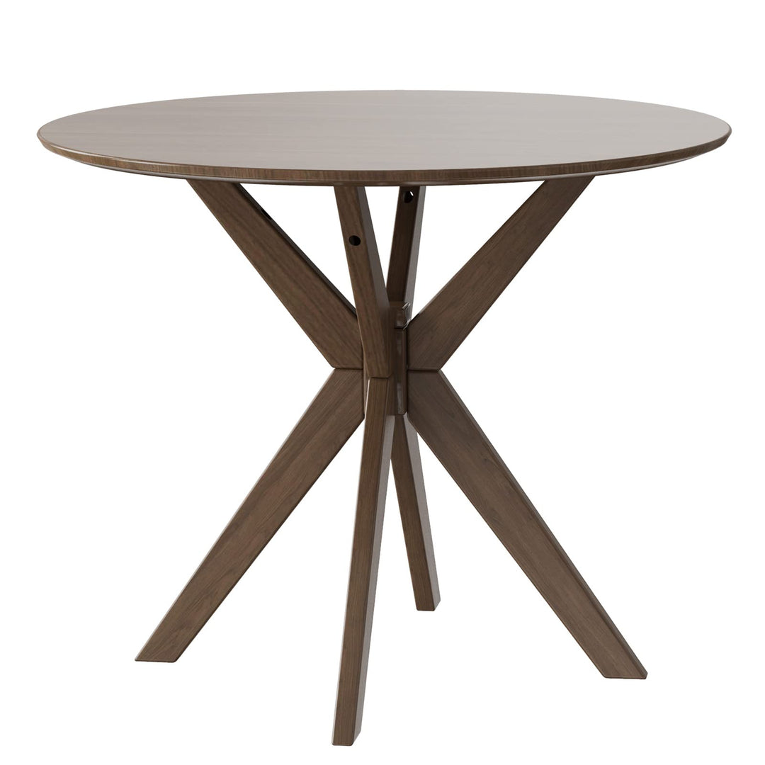 Giantex 36 Inch Round Wood Dining Table with Intersecting Pedestal Base