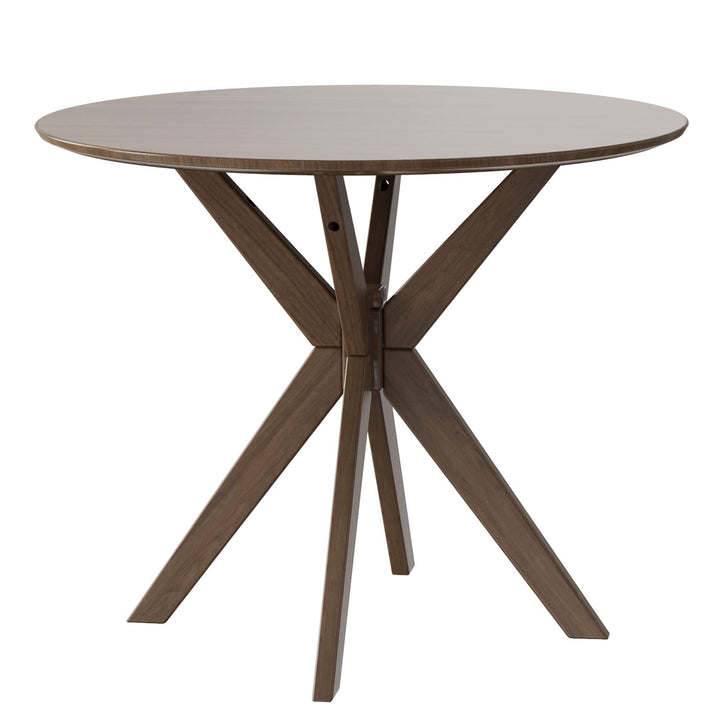 Giantex 36 Inch Round Wood Dining Table with Intersecting Pedestal Base
