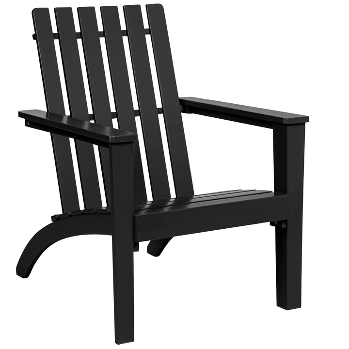 Giantex Wood Adirondack Chair &amp; Side Table Set, Patio Bistro Set with Slatted Design