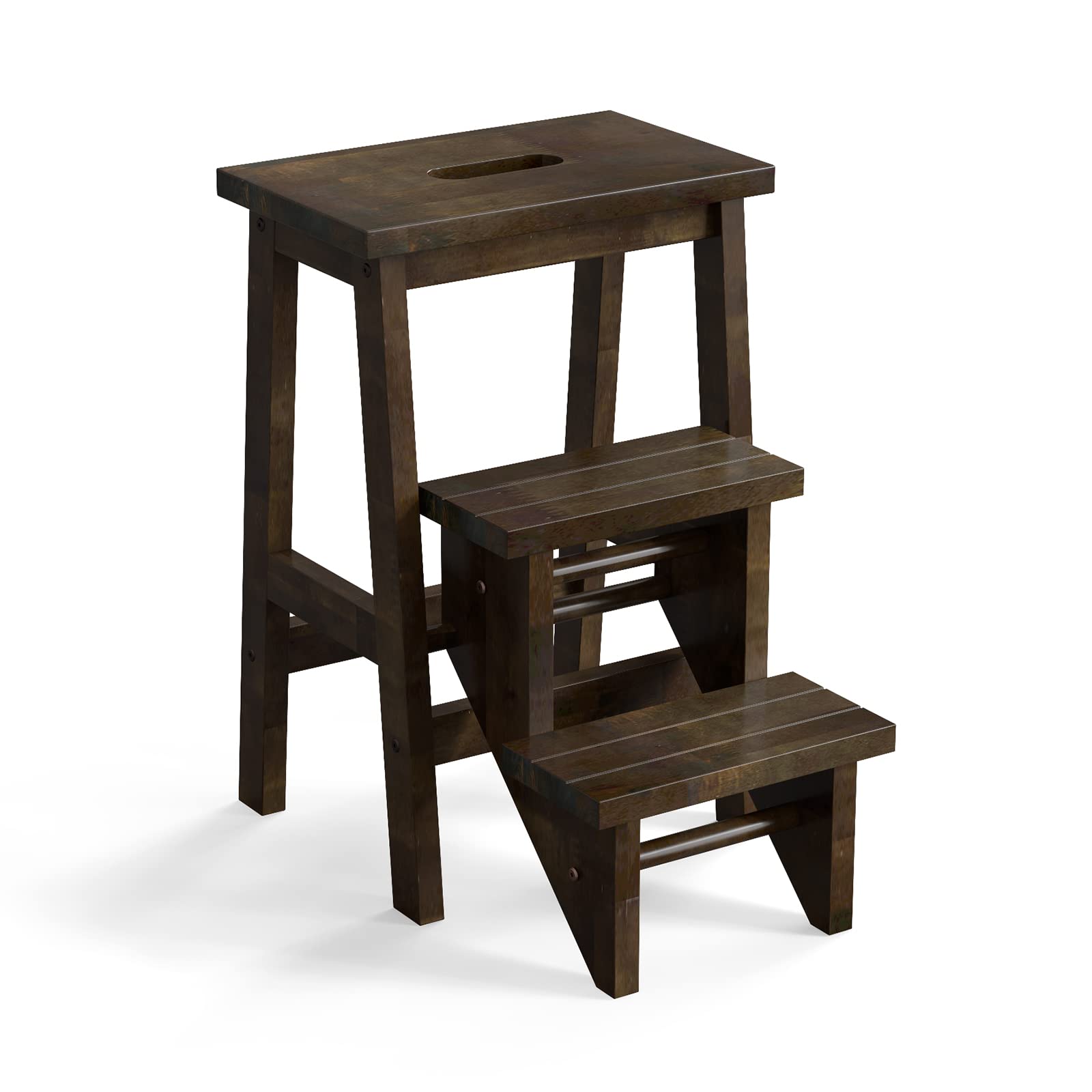 Folding 3 Tier Step Ladder - Giantex
