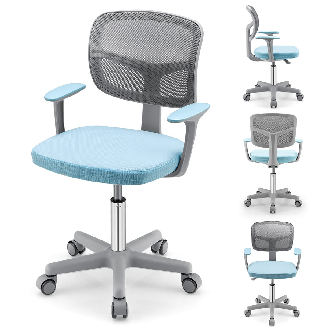 Giantex Ergonomic Home Office Chair, Mesh Low Back Desk Chair, Swivel Computer Chair with Y-Shaped Lumbar Support &amp; Comfy Armrest