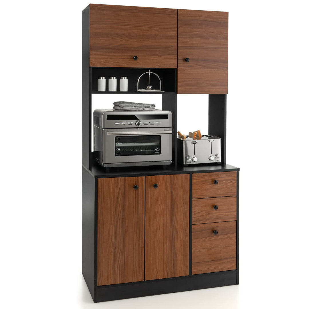Giantex Kitchen Pantry, Buffet Hutch with 3 Storage Cabinet, 71&
