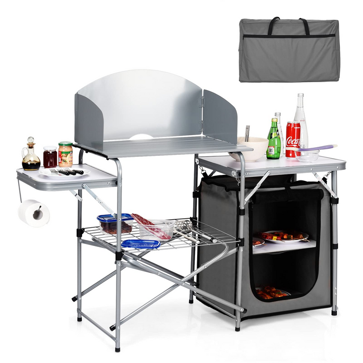 Giantex Folding Grill Table with 26&