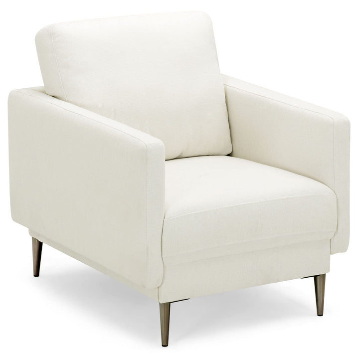 Giantex Sofa Couch, for Bedroom, Reception Rooms, Chair &amp; Loveseat(Grey &amp; White)