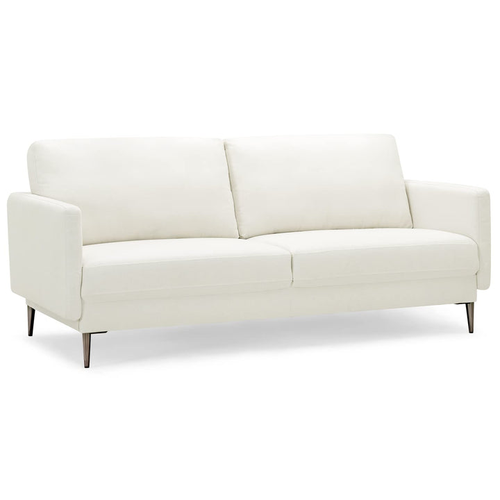 Giantex Sofa Couch, for Bedroom, Reception Rooms, Chair &amp; Loveseat(Grey &amp; White)
