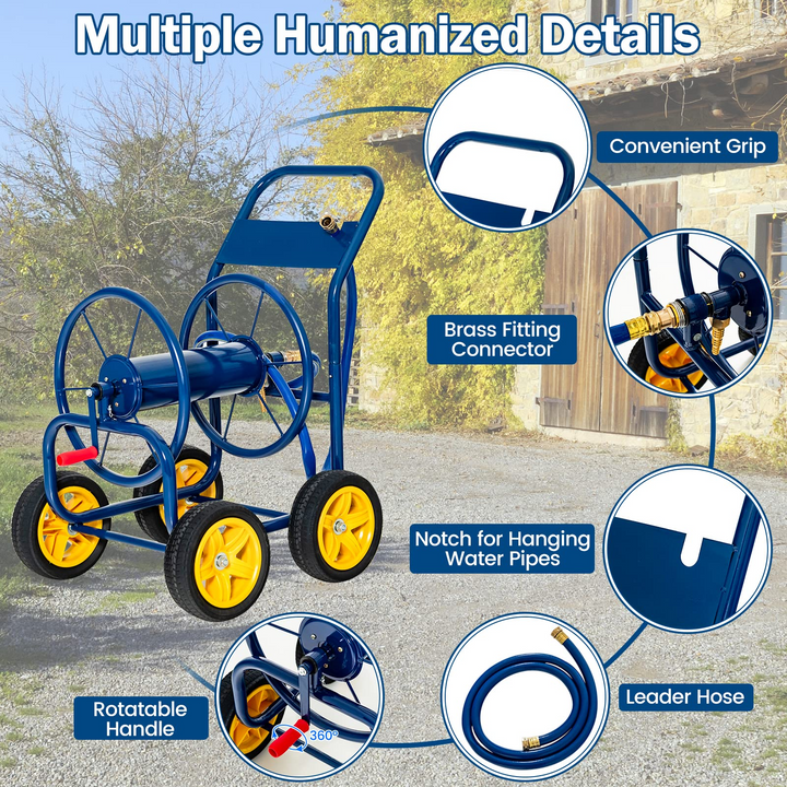 Giantex Garden Hose Reel Cart - Water Hose Cart with 4 Wheels &amp; Non-slip Grip