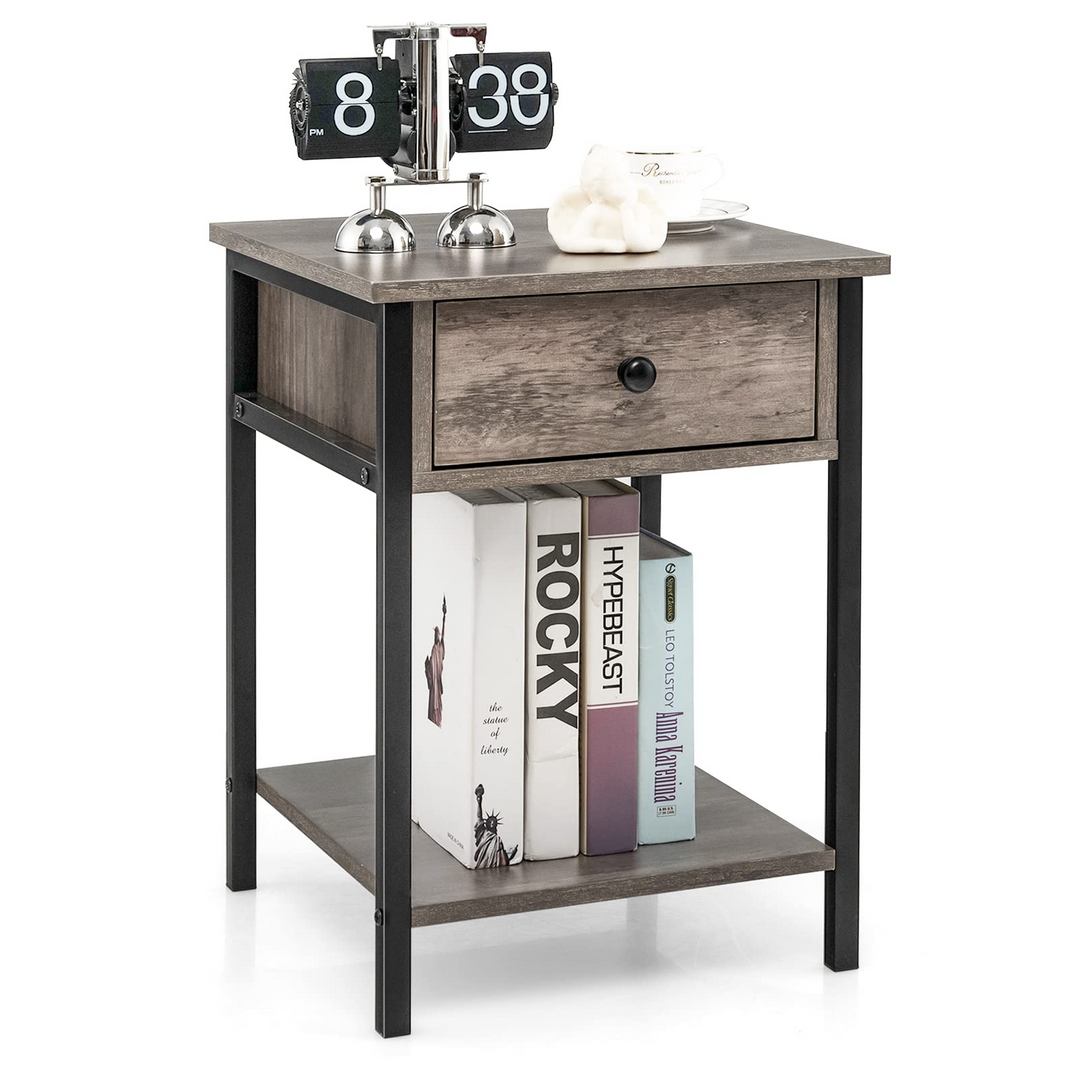 Giantex Easy Assembly Sofa Side Table