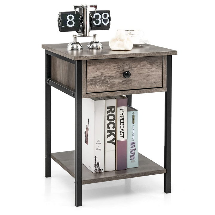 Giantex Easy Assembly Sofa Side Table