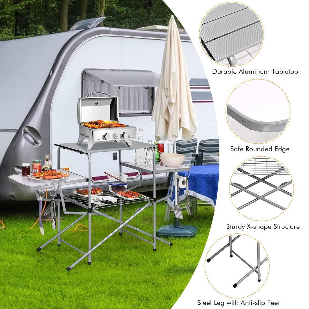 Giantex Folding Grill Table with 26&