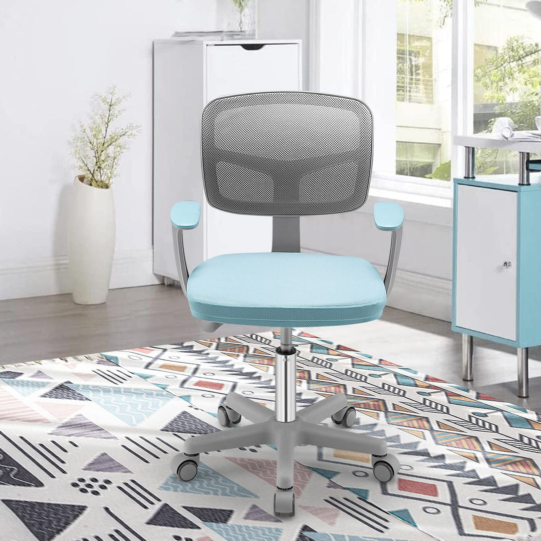 Giantex Ergonomic Home Office Chair, Mesh Low Back Desk Chair, Swivel Computer Chair with Y-Shaped Lumbar Support &amp; Comfy Armrest