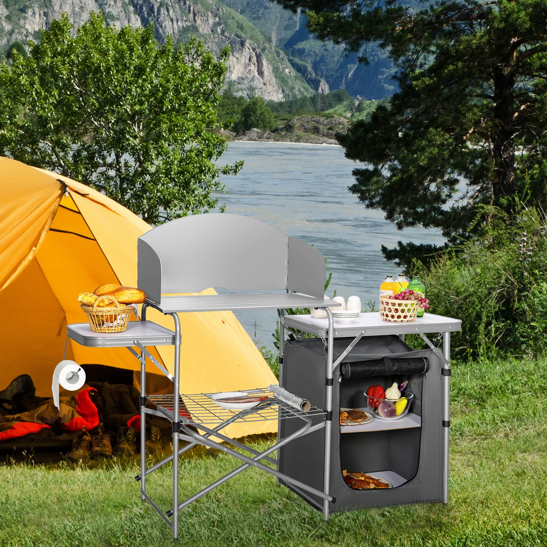 Giantex Folding Grill Table with 26&