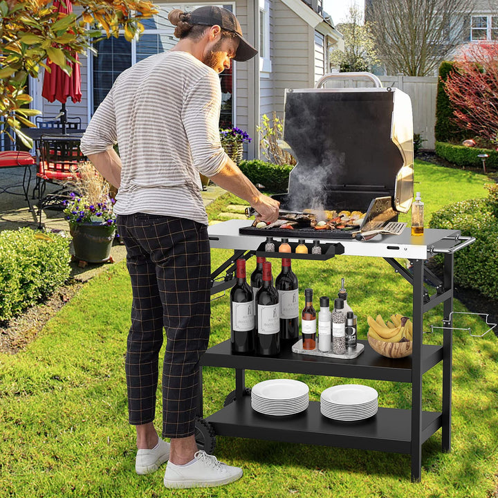 Giantex Outdoor Grill Cart with Wheels