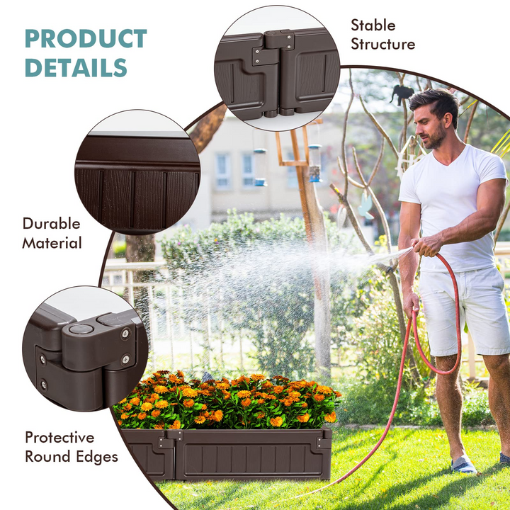 4x4 Ft Planter Raised Bed, Octagon Garden Bed for Vegetable Flower Succulents Fruits