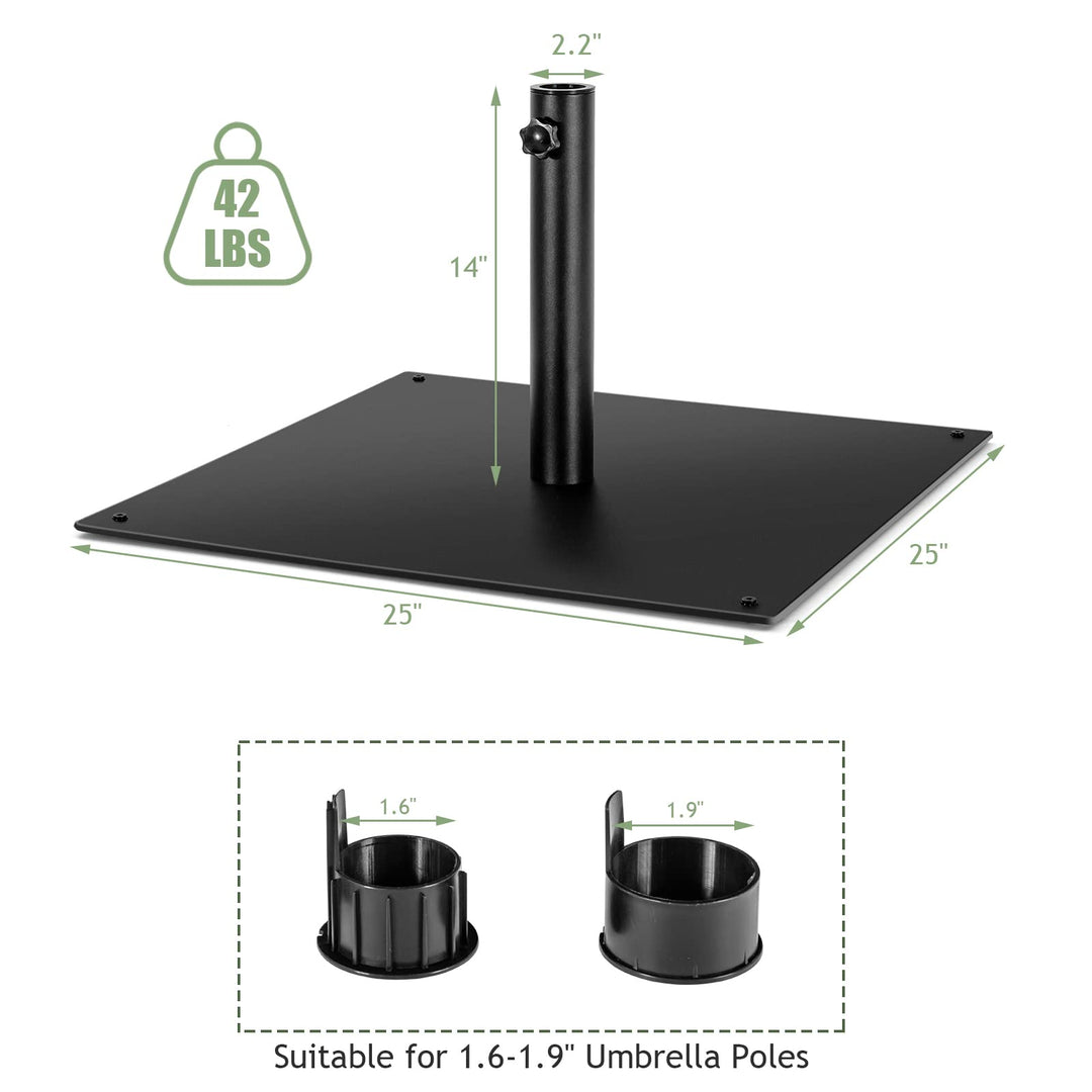 42lbs Patio Umbrella Base, Suitable for 1.6&