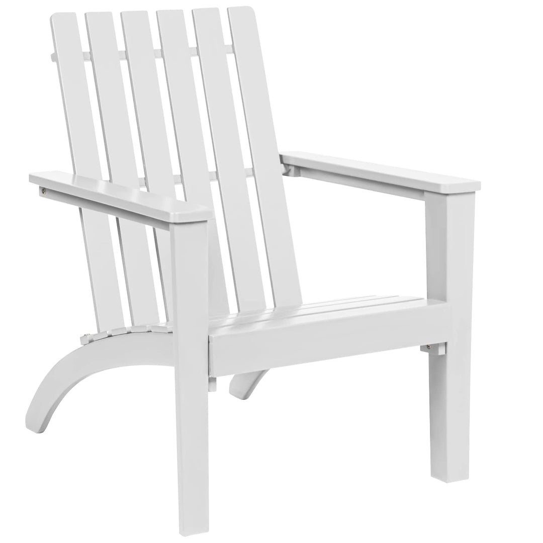 Giantex Wood Adirondack Chair &amp; Side Table Set, Patio Bistro Set with Slatted Design