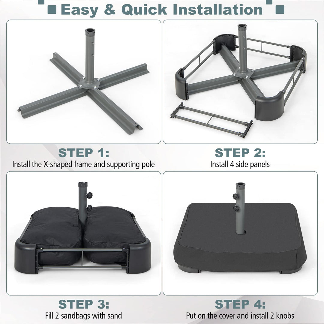 200 lbs Filled Umbrella Base - Giantex