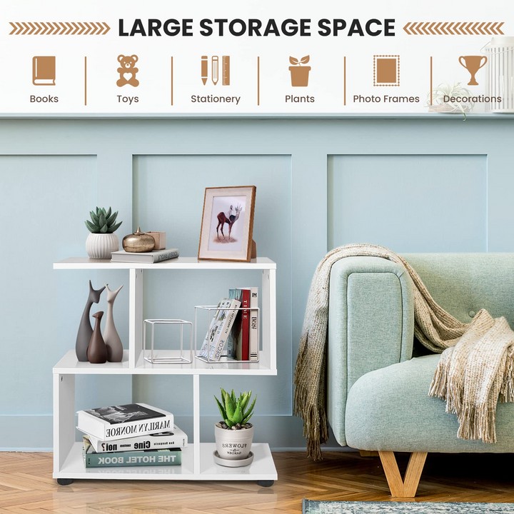 Giantex 3-Tier Geometric Bookshelf