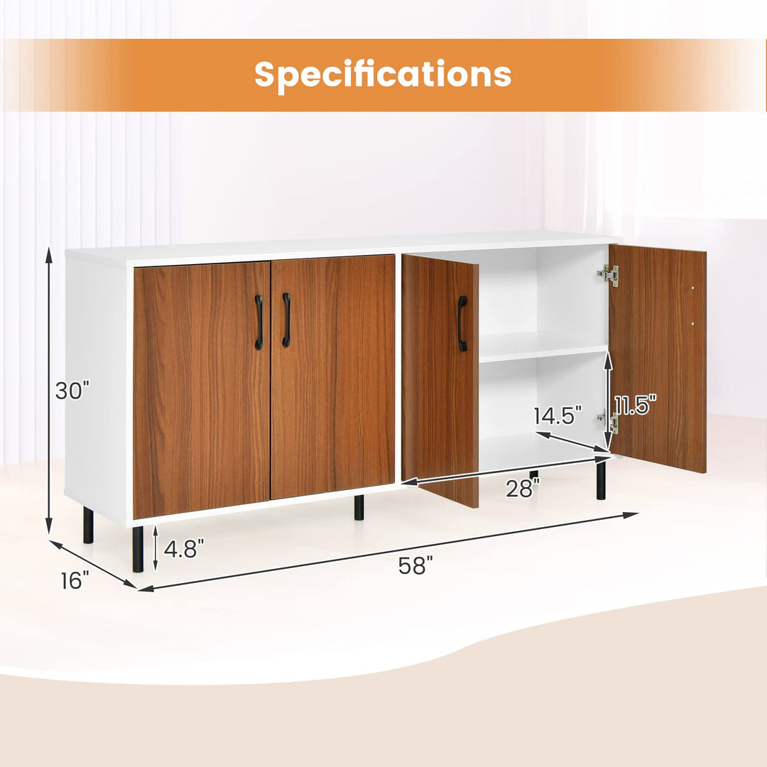 Giantex 4-Door Large Buffet Sideboard