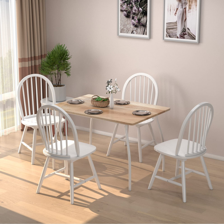 Giantex Wood Dining Chairs, French Country Armless Spindle Back Dining Chairs