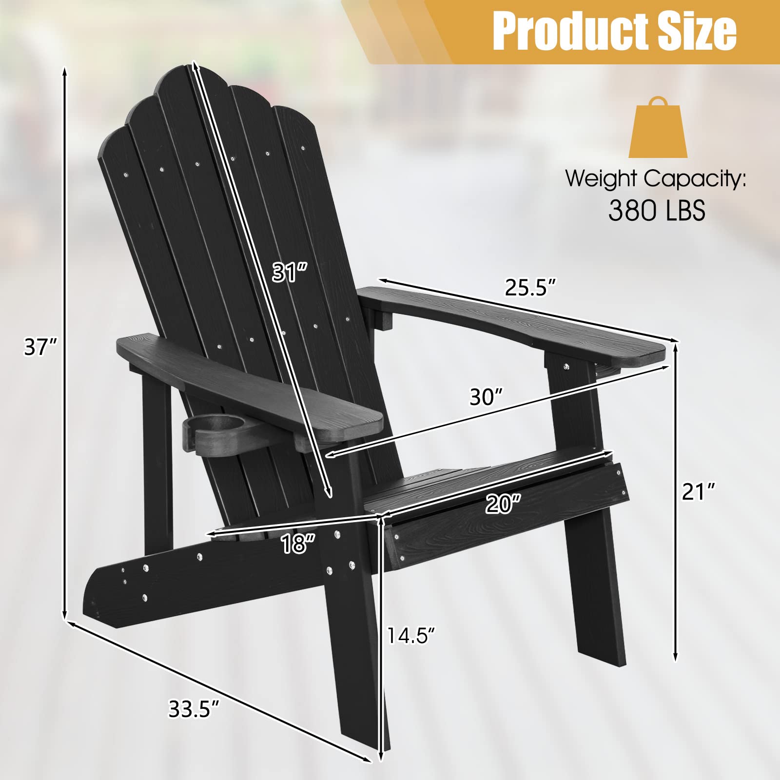 Giantex Outdoor Adirondack Chair