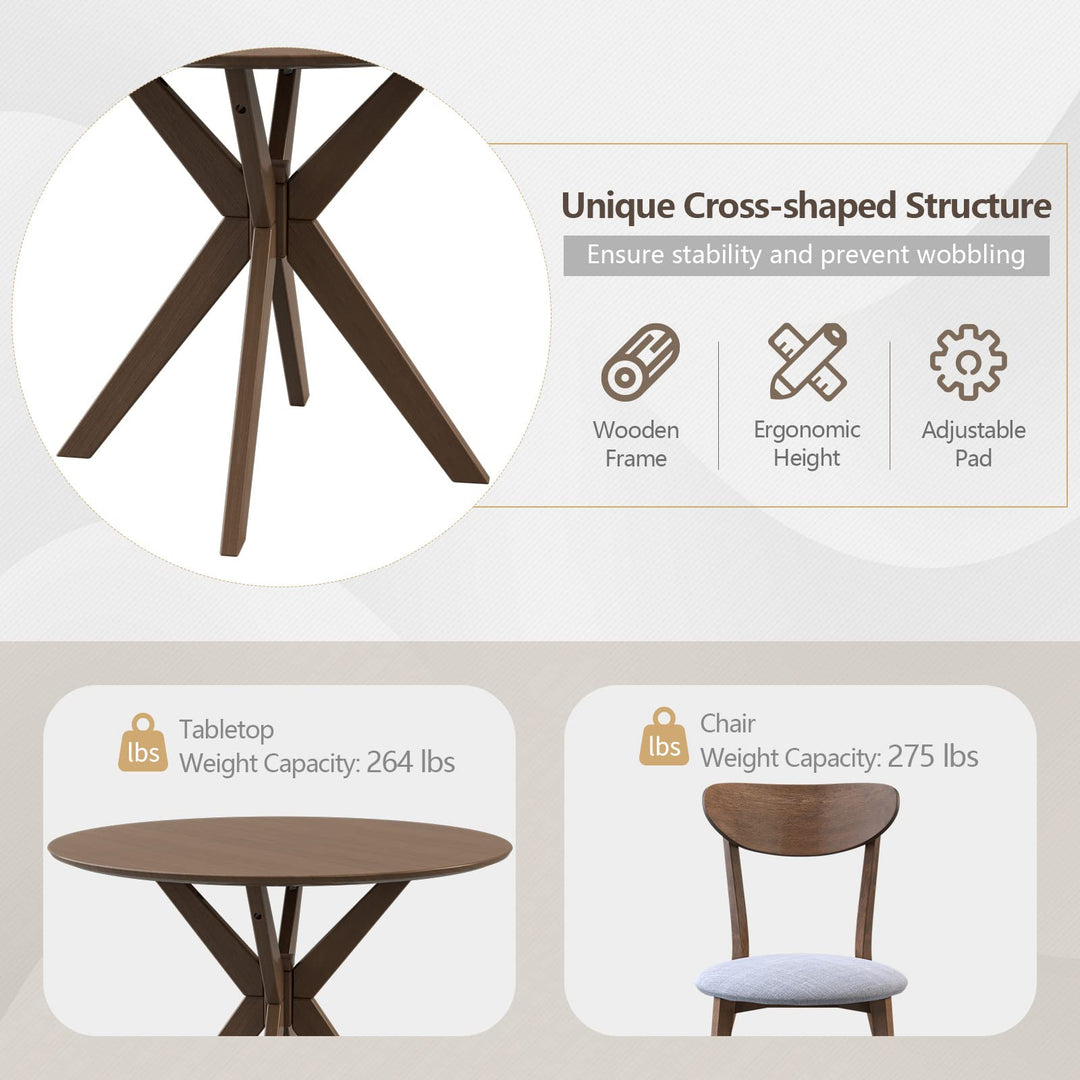 3 Piece Dining Table and Chair Set - Giantex