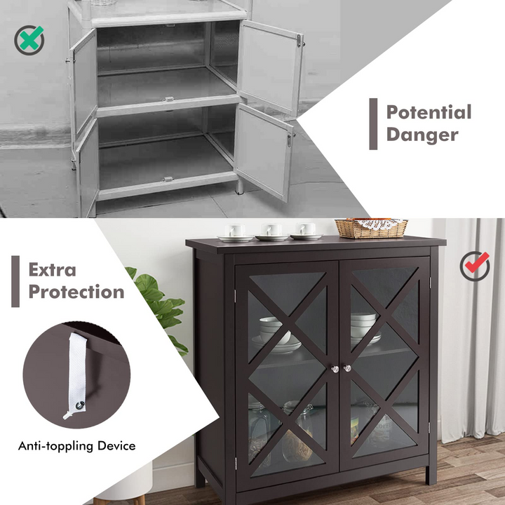 Giantex Buffet Cabinet with Storage, Kitchen Sideboard