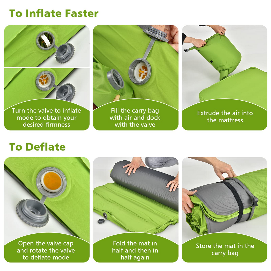 Lightweight Compact Air Mattress w/Carry Bag