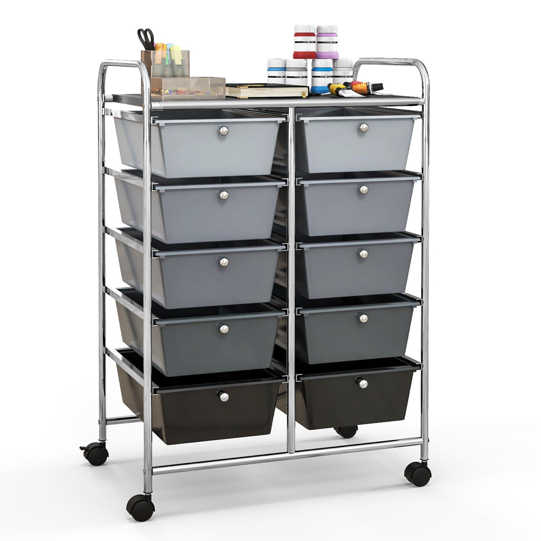 10 Drawers Rolling Cart, Classroom Organizers - Giantex