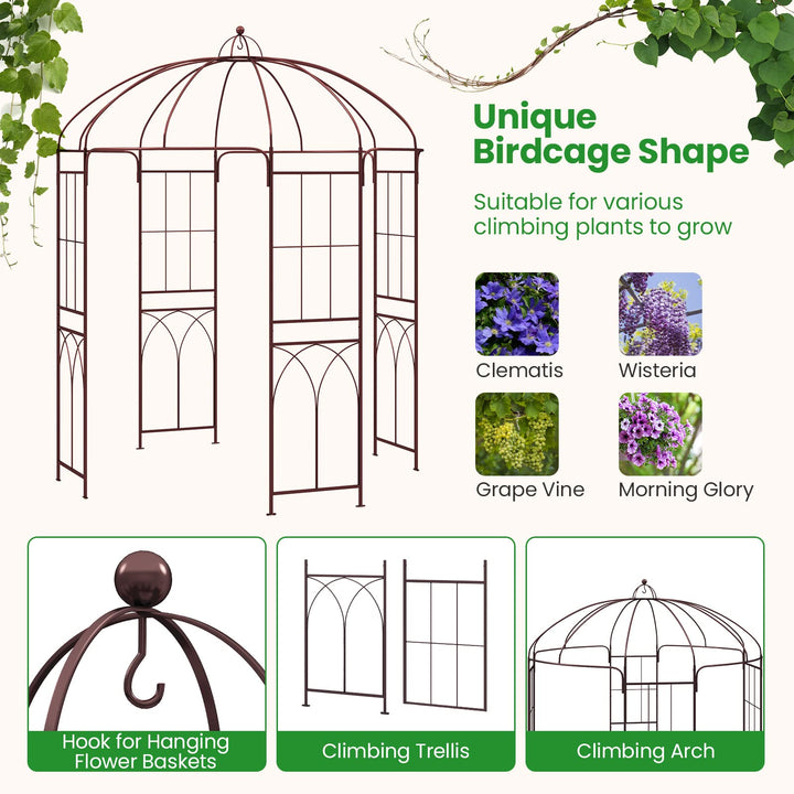 Giantex Birdcage Shape Garden Arbor, 8.4ft High x 7ft Wide