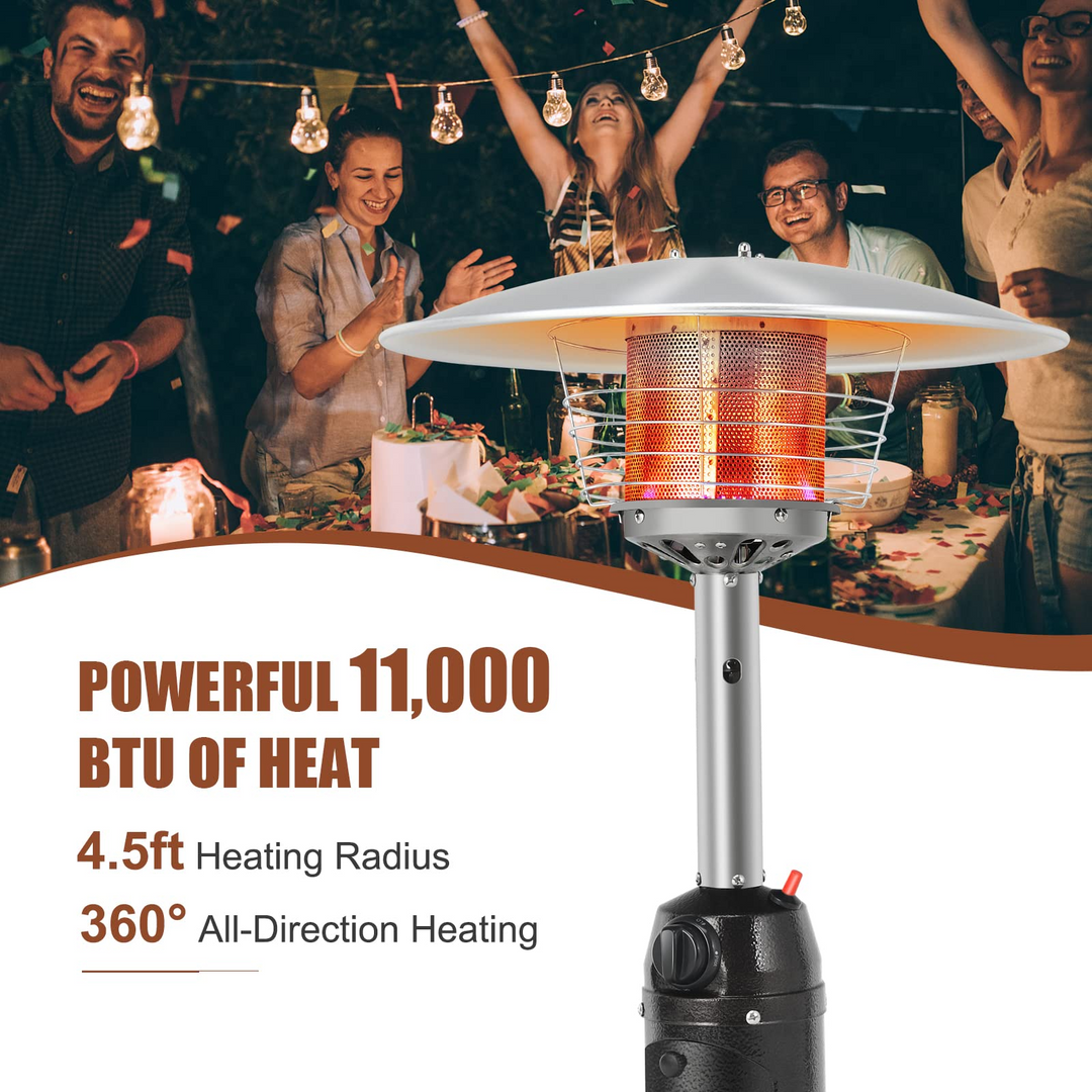 Giantex Portable Patio Tabletop Heater, 11,000 BTU Outdoor Propane Gas Table Top Heater