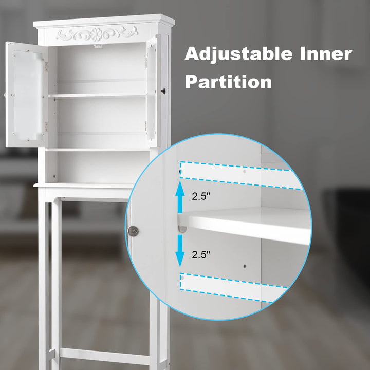 Giantex Over The Toilet Bathroom Space Saver, 3-Shelf Bathroom Organizer
