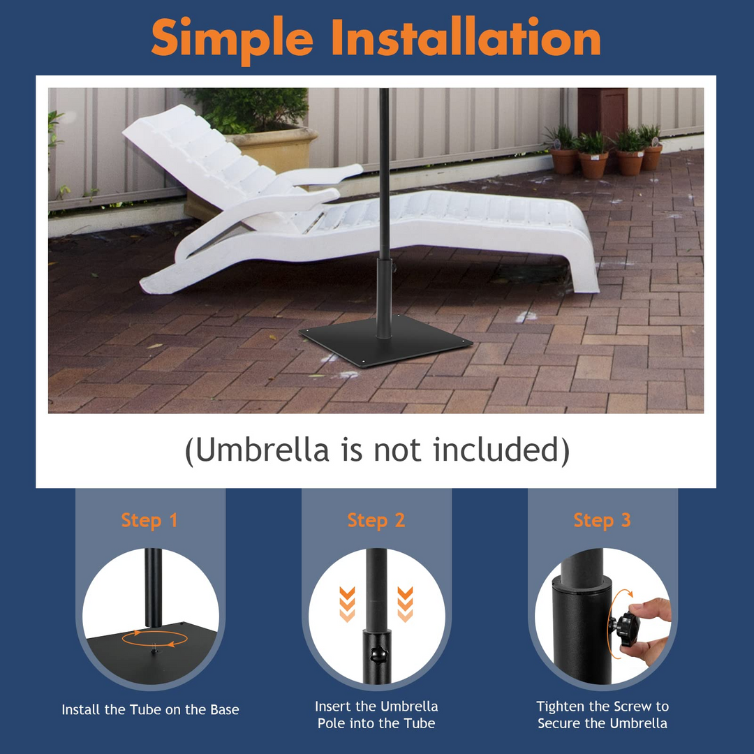 Giantex 35lbs Patio Umbrella Base, Suitable for 1.6&
