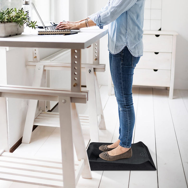 Giantex Anti Fatigue Mat, Standing Mat for Stand up Desk w/ Foot Massage Points Diverse Terrain &amp; Beveled Edges
