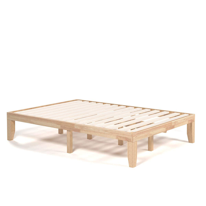 King/Queen/Full/Twin Size No Box Spring Needed 14 Inch Solid Wood Platform Bed Frame