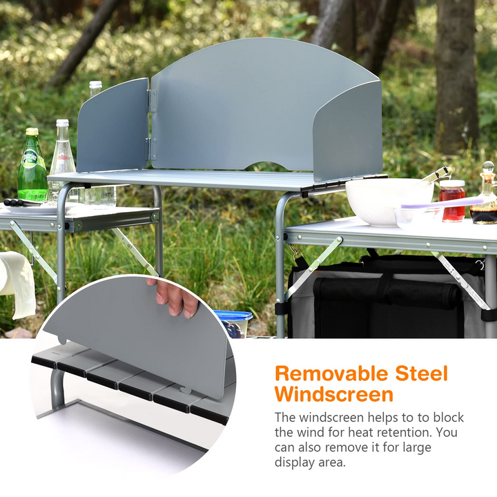 Giantex Folding Grill Table with 26&