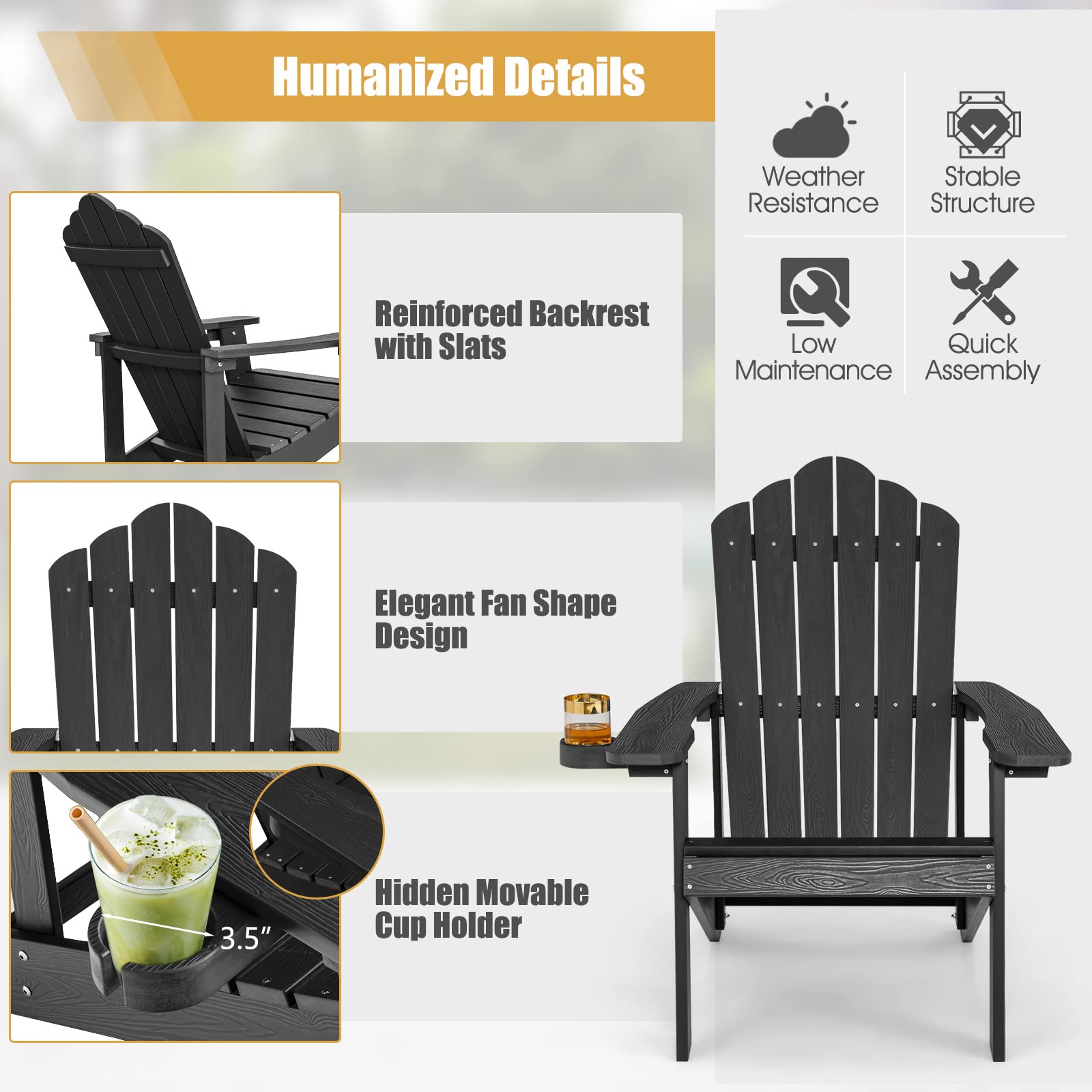 Giantex Outdoor Adirondack Chair