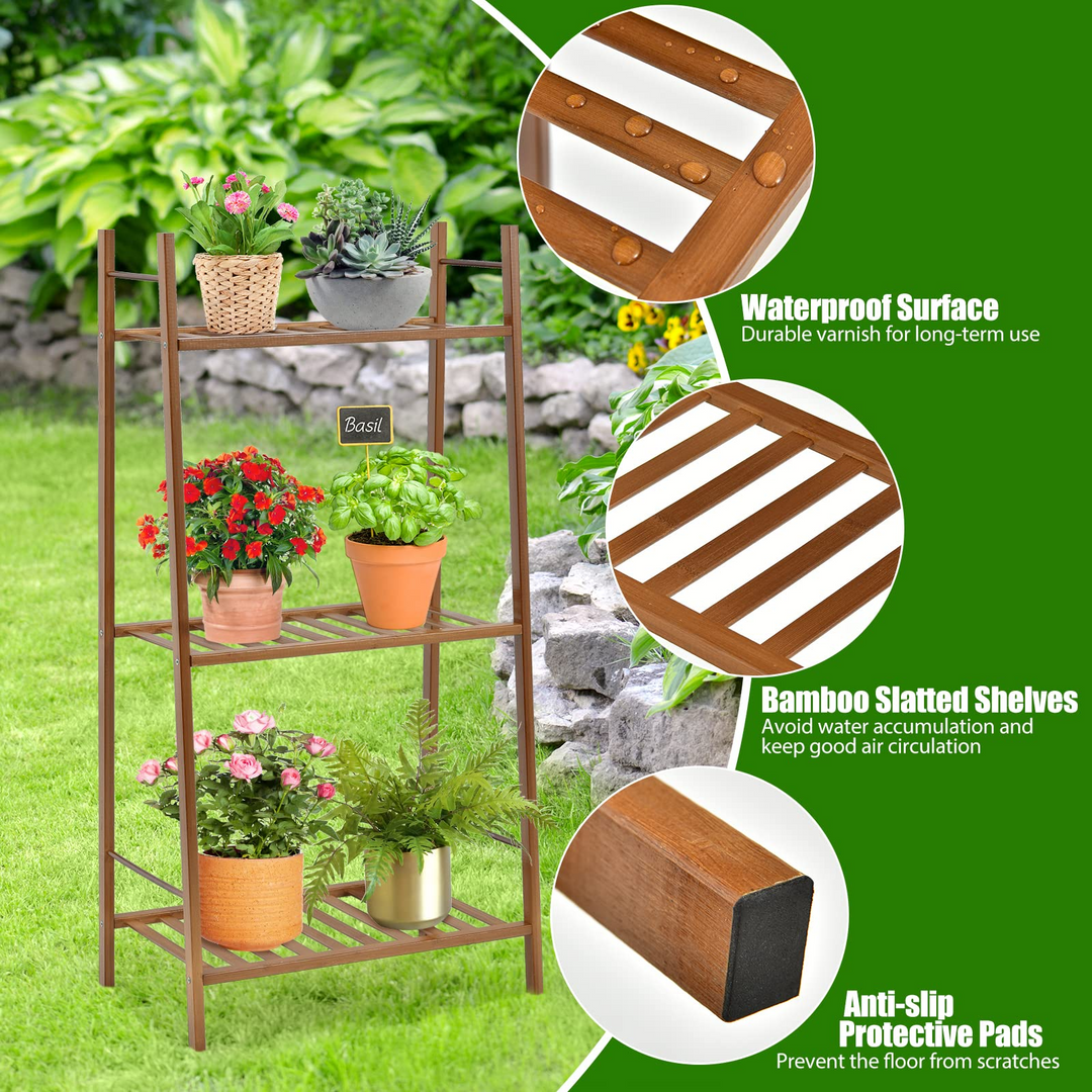 Giantex 3 Tier Plant Stand Flower Pots Holder Display Shelf