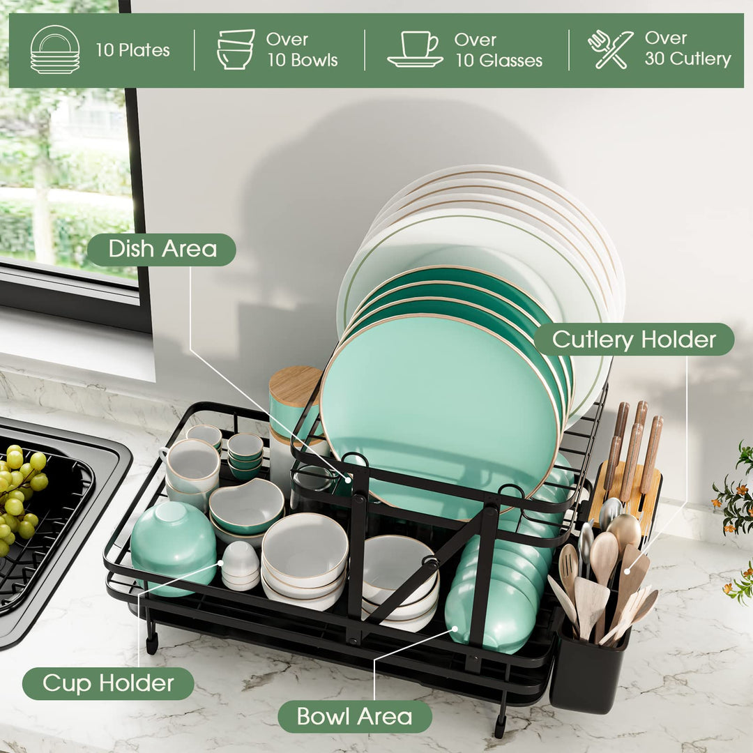 Giantex Collapsible Drying Rack &amp; Drainboard Set