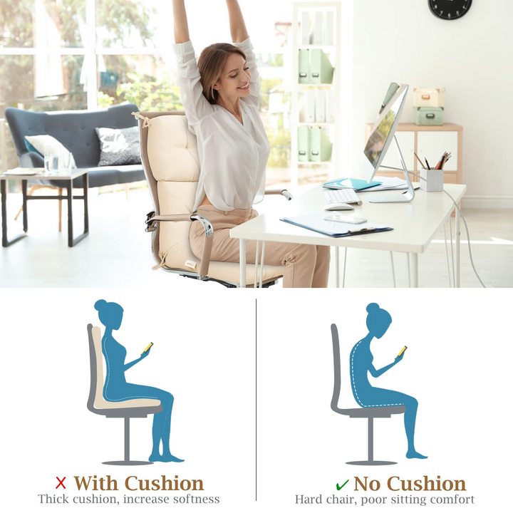 4.5 Inch Thick Outdoor High Back Chair Pads | Tufted Patio Cushion