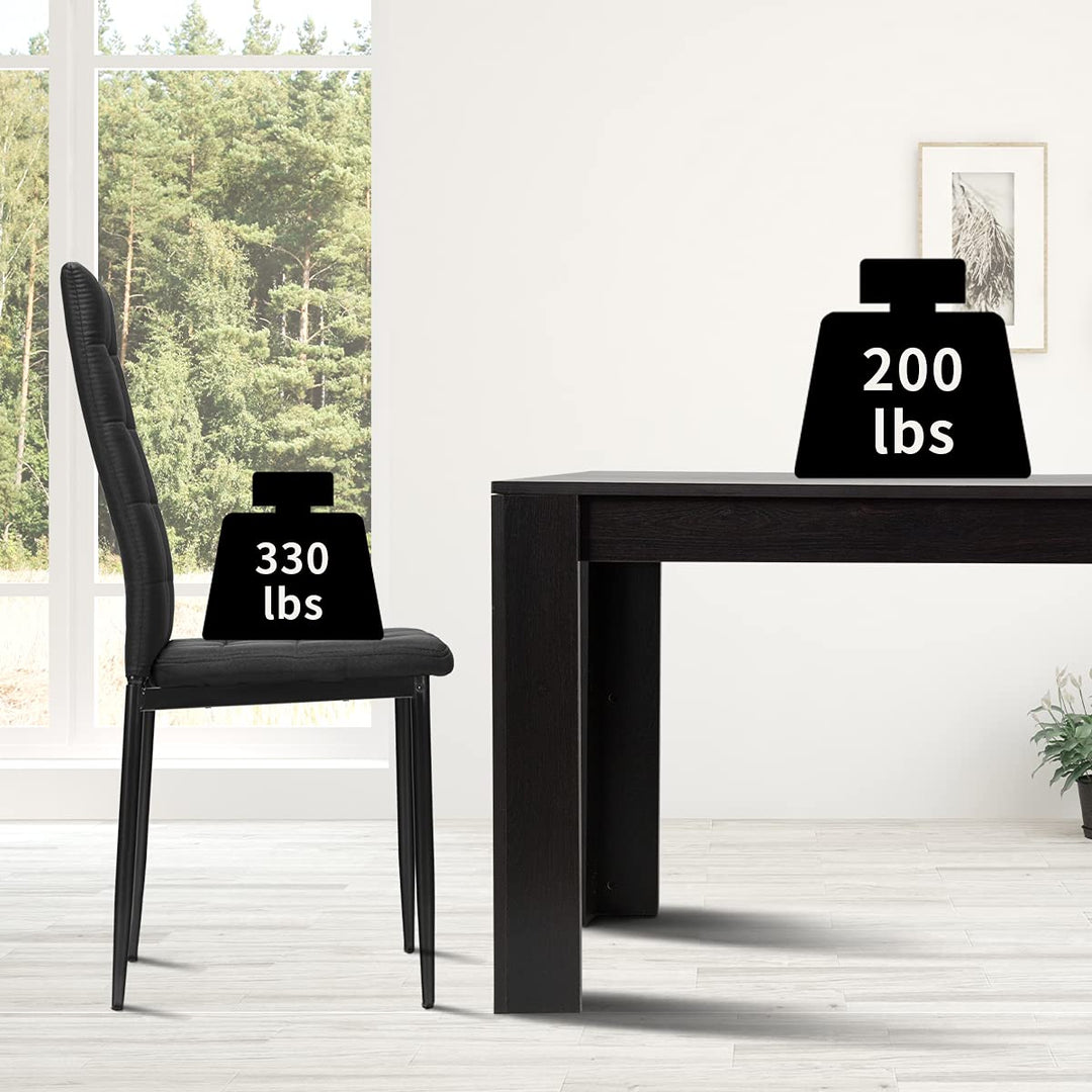 Giantex 9 Pcs Dining Table Set, Wood Rectangular Table with 8 Upholstered Chairs Set