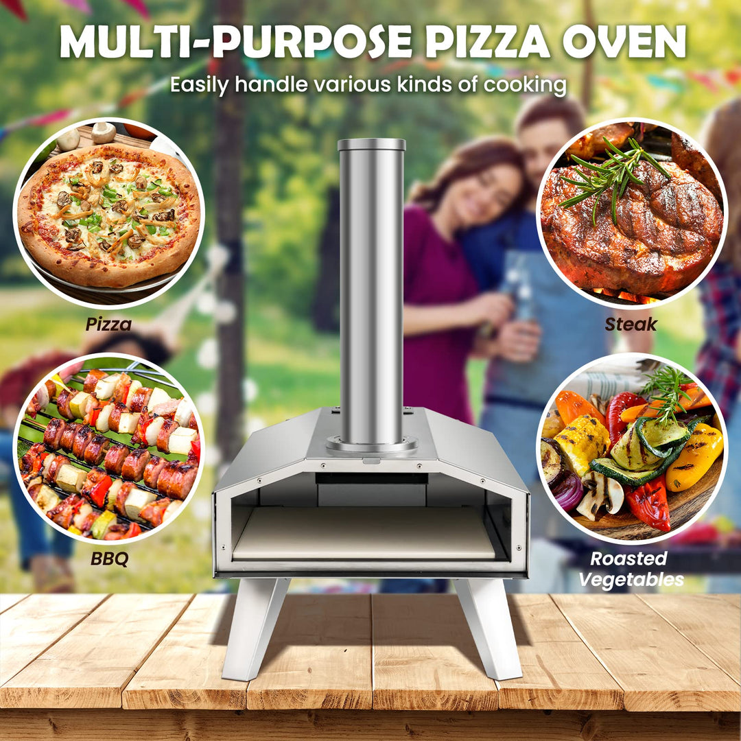 Giantex Outdoor Pizza Oven with 12&